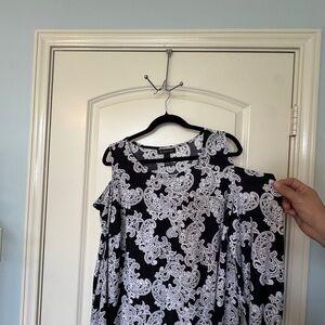 Black and White Paisley Dress